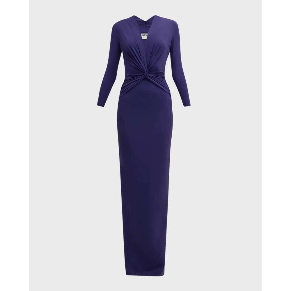 Chiara Boni La Petite Robe Lalia Long Dress Ink Purple Size 8 Italy New With Tag